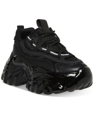 Black Platform Sneakers - Size 10