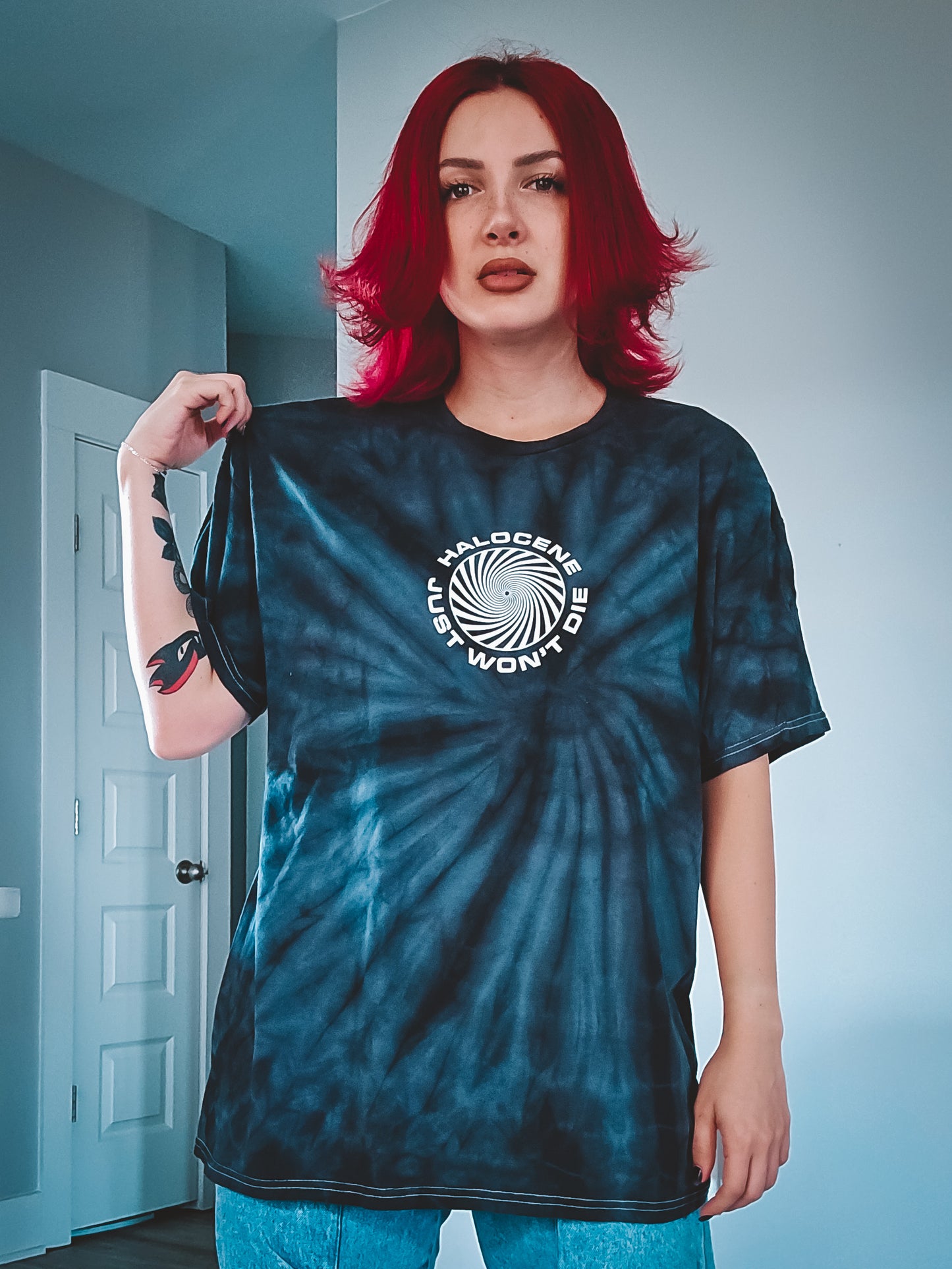 Just Won't Die Black Tie Dye Tee